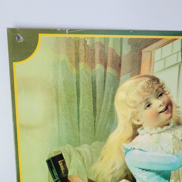 Vintage Dingman Soap Advertising Tin Sign Laundry Room Home Decor Cat Bath - Picture 4 of 10